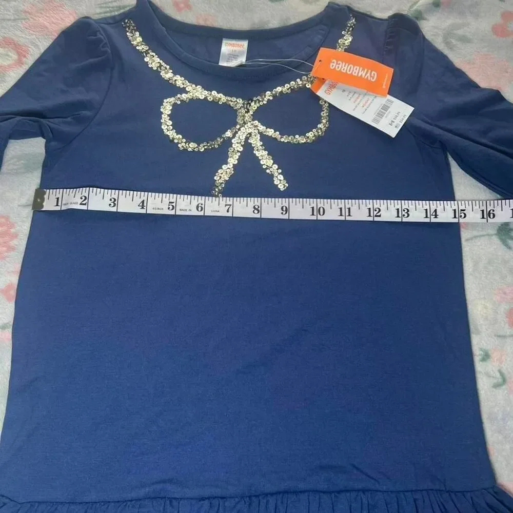 BNWT Gymboree Bubble Hem Skirt Dress Kid 10 - Y2K Ballet Coquette Preppy Holiday
